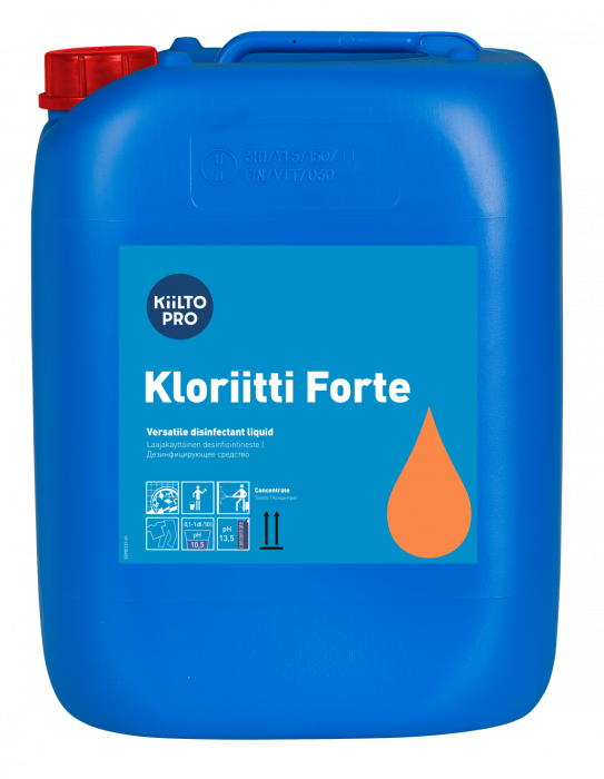Kloriitti Forte дезинфицирующее средство на основе активного хлора, KiiltoClean (20 л.)
